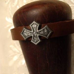 New Genuine100% Leather Cross Bracelets